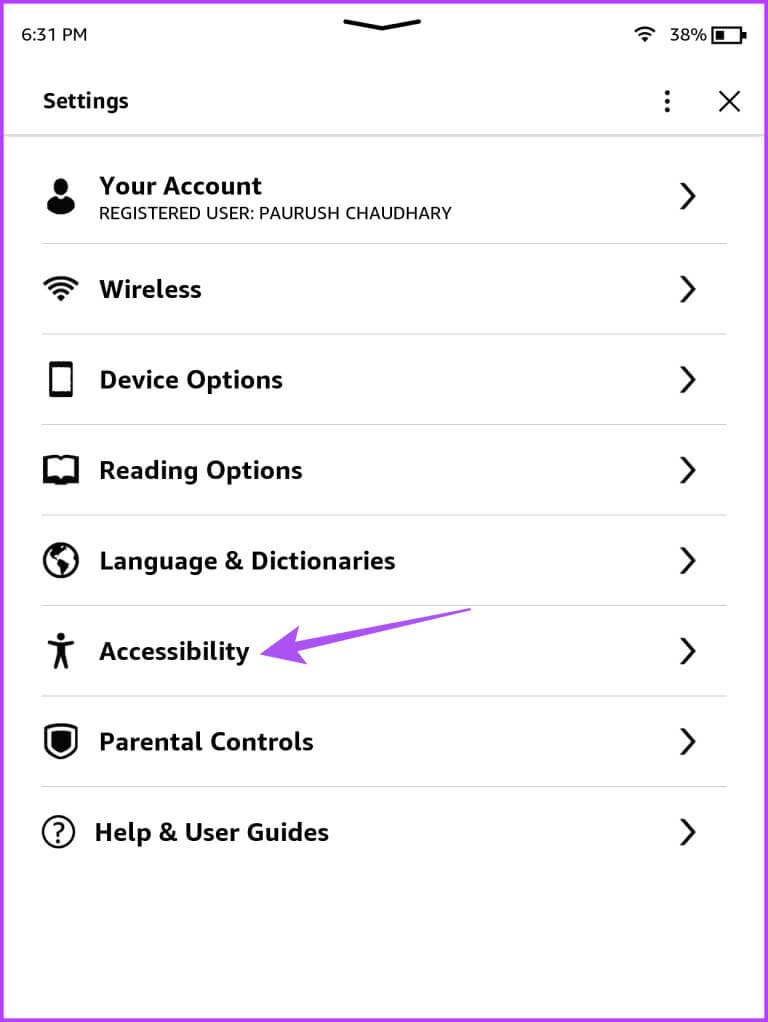 accessibility-settings-kindle-768x1022-1 كيفية استخدام الضوء الدافئ على جهاز Amazon Kindle