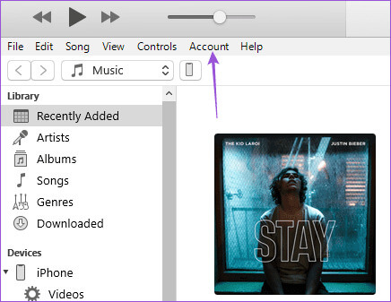 account-itunes-windows-11-1 أفضل 7 إصلاحات لعدم تنزيل iTunes للموسيقى على Windows 11