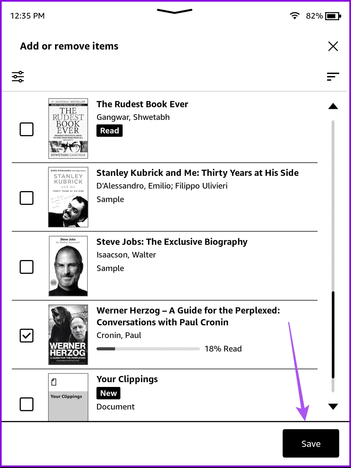 add-books-to-collection-kindle-1153x1536-1 كيفية إنشاء وإدارة مجموعات الكتب على Amazon Kindle