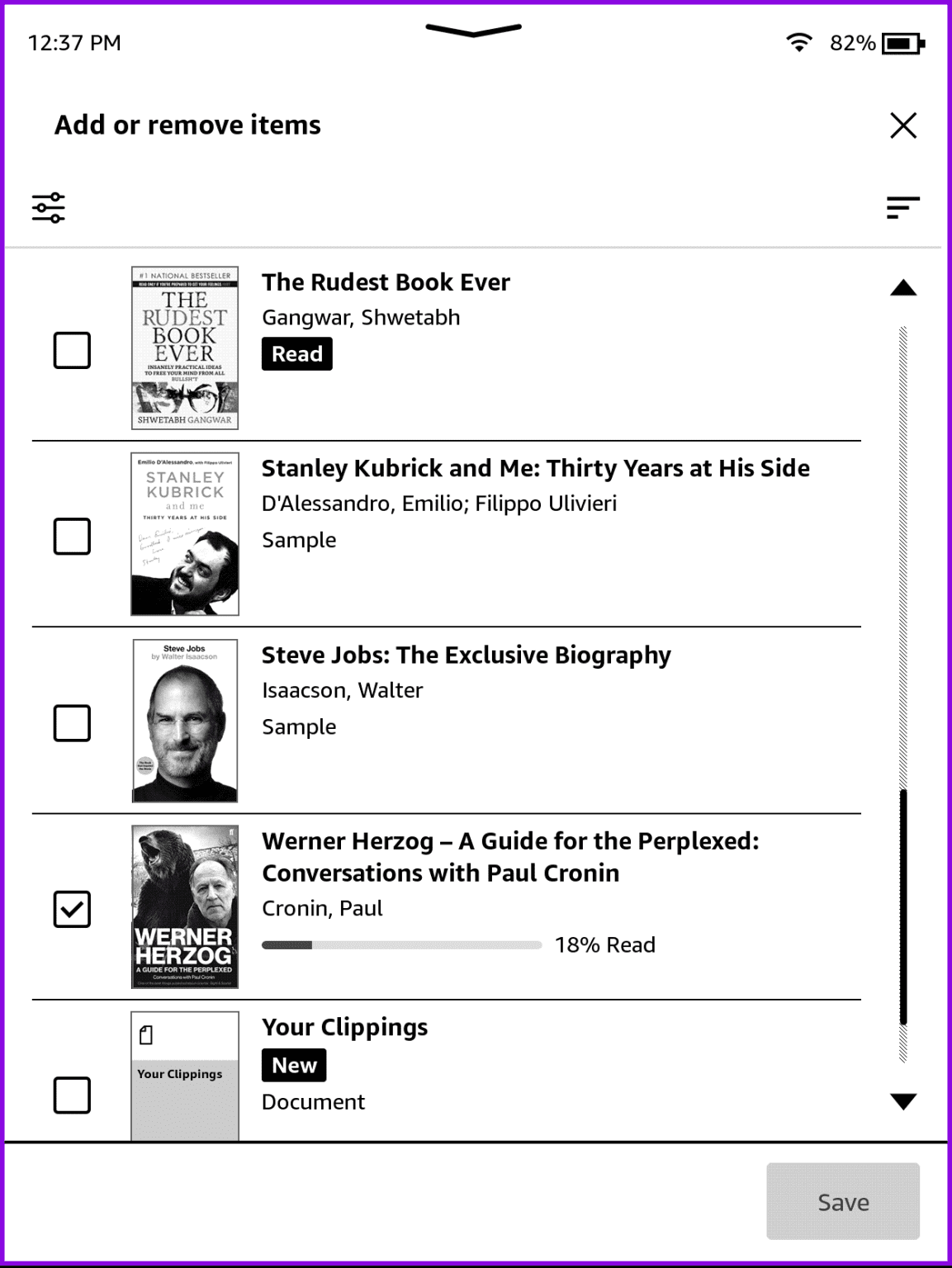 add-or-remove-items-from-collections-kindle-1153x1536-1 كيفية إنشاء وإدارة مجموعات الكتب على Amazon Kindle