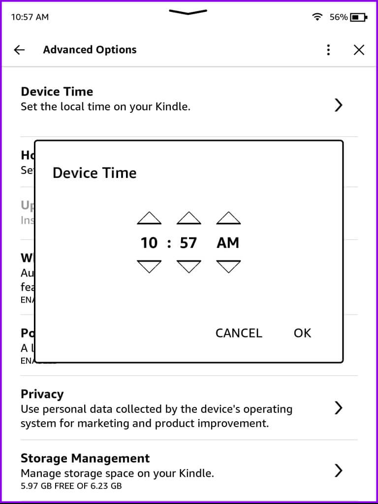 change-device-time-kindle-768x1023-1 كيفية استخدام الضوء الدافئ على جهاز Amazon Kindle