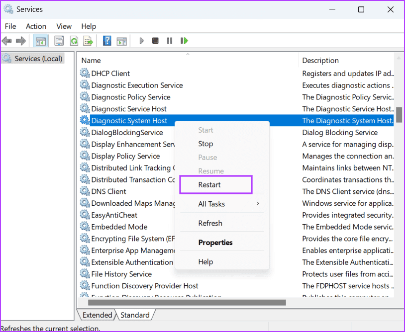 check-diagnostic-services-2 أهم 7 إصلاحات لـ "حدث خطأ أثناء تحميل مستكشف الأخطاء ومصلحها" في Windows 11