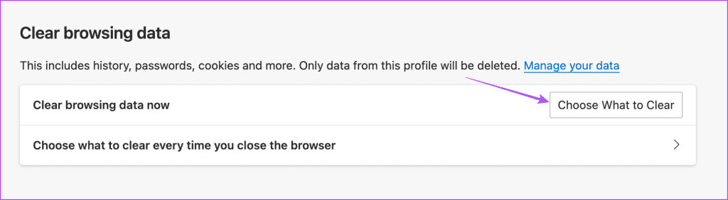 choose-what-to-clear-browsing-data-edge-desktop-1024x282-1 أفضل 6 إصلاحات لعدم عمل Microsoft Edge على iPhone وiPad وMac