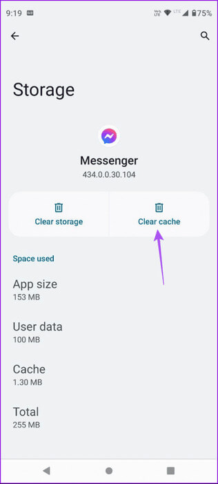 clear-cache-facebook-messenger-android-1-462x1024-1 أفضل 7 إصلاحات لعدم عمل ميزة Picture-in-Picture في Facebook Messenger