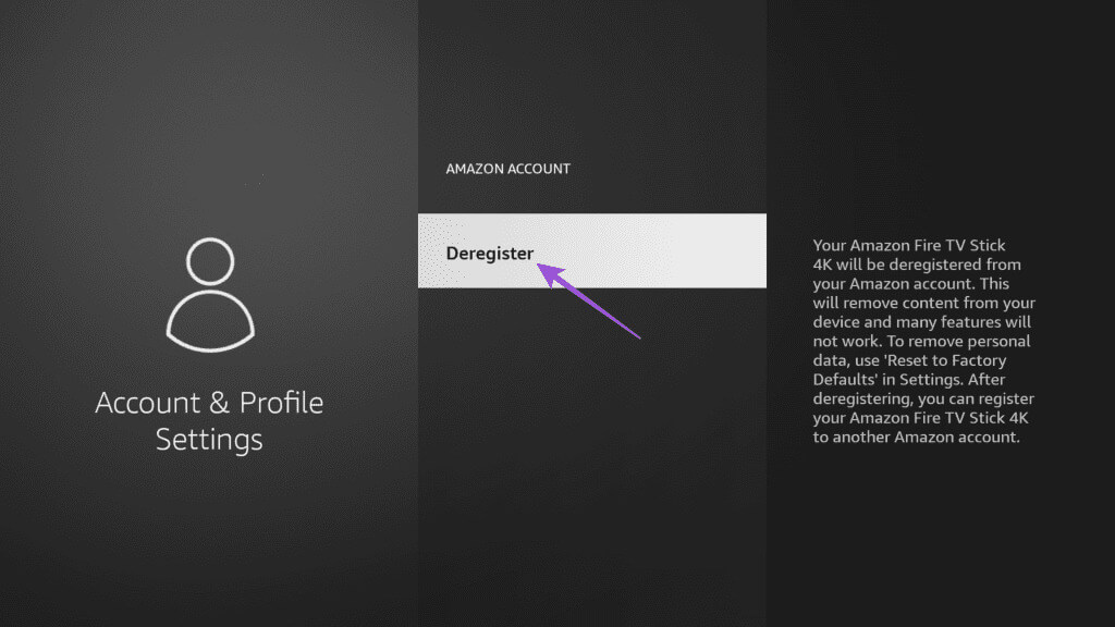 deregister-fire-tv-1024x576-1 أفضل 5 إصلاحات لعدم إمكانية حذف التطبيقات على Amazon Fire TV Stick