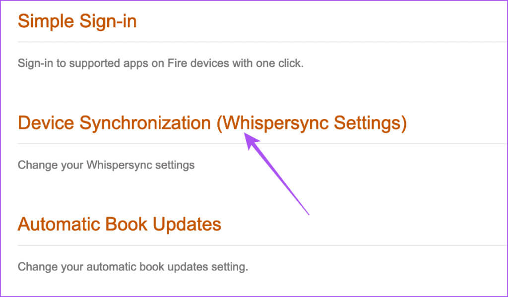 device-synchronization-whispersync-settings-amazon-account-1024x599-2 أفضل 4 إصلاحات لعدم مزامنة كتب Kindle بين الأجهزة