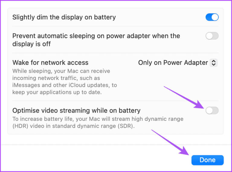 enable-HDR-video-streaming-on-mac-768x568-1 أفضل 9 إصلاحات لعدم تشغيل مقاطع فيديو Apple Music على iPhone وiPad وMac وWindows