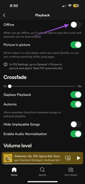 enable-offline-mode-spotify-mobile-app-473x1024-1 أفضل 7 إصلاحات لعدم تشغيل Spotify للأغاني التي تم تنزيلها على Android وiPhone