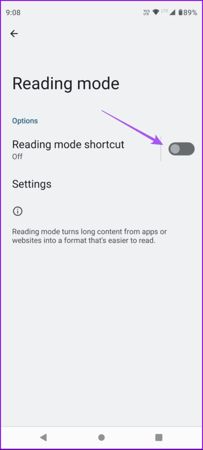 enable-reading-mode-shortcut-android-694x1536-1 كيفية استخدام تطبيق Reading Mode على Android