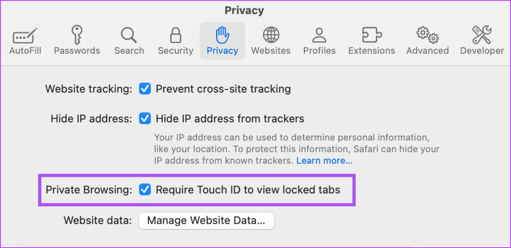 enable-touch-id-for-private-tabs-safari-mac-1024x498-1 كيفية قفل علامات تبويب التصفح الخاص في Safari على iPhone وiPad وMac