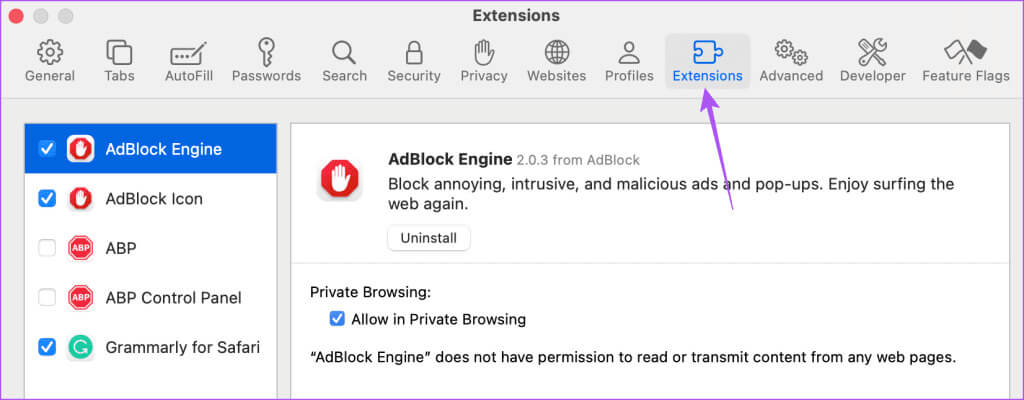 extensions-safari-settings-mac-1-1024x400-1 كيفية تمكين كلمات الأغاني على YouTube Music على الهاتف المحمول وسطح المكتب