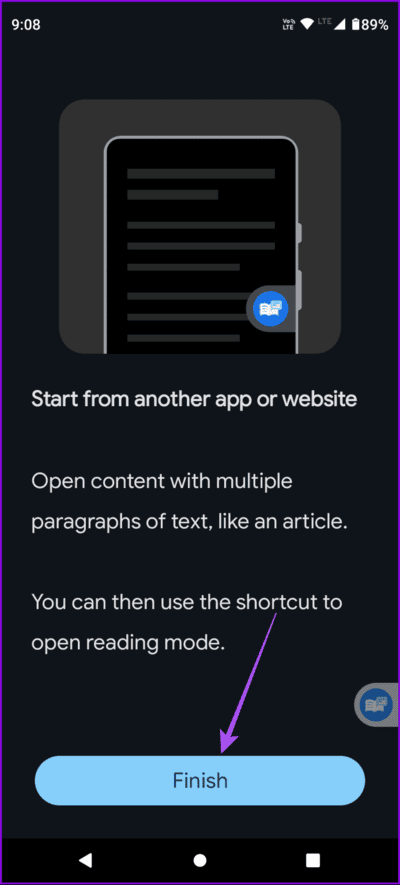 finish-reading-mode-app-setup-android-694x1536-1 كيفية استخدام تطبيق Reading Mode على Android