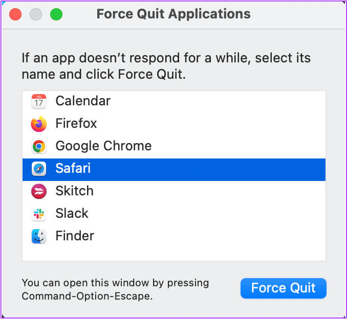 force-quit-apps-on-mac أفضل 6 إصلاحات لعدم عمل Microsoft Edge على iPhone وiPad وMac
