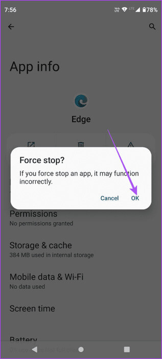 force-quit-edge-on-android-463x1024-1 أفضل 6 إصلاحات لعدم عمل Microsoft Edge على iPhone وiPad وMac