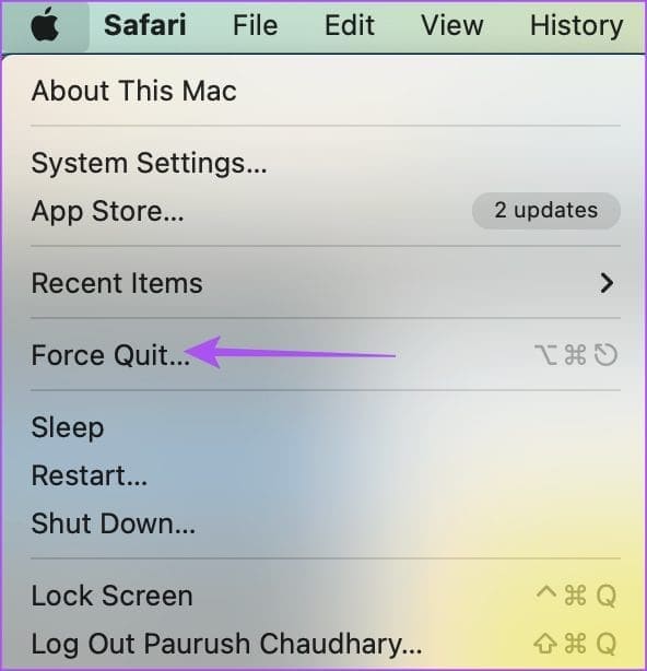 force-quit-word-mac أفضل 7 إصلاحات لعدم عمل وضع القارئ في Safari
