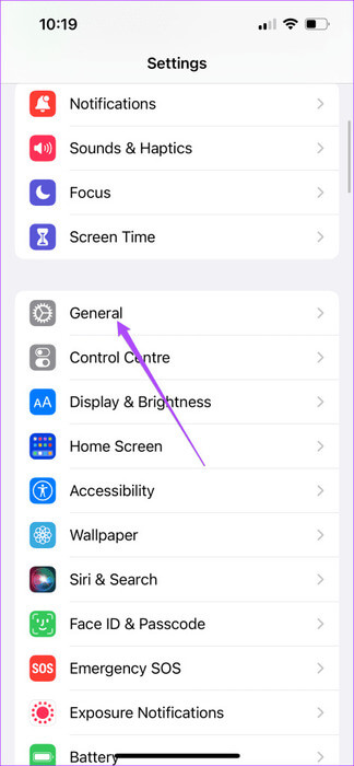 general-settings-iphone-2-474x1024-1 أفضل 6 إصلاحات لعدم عمل Microsoft Edge على iPhone وiPad وMac