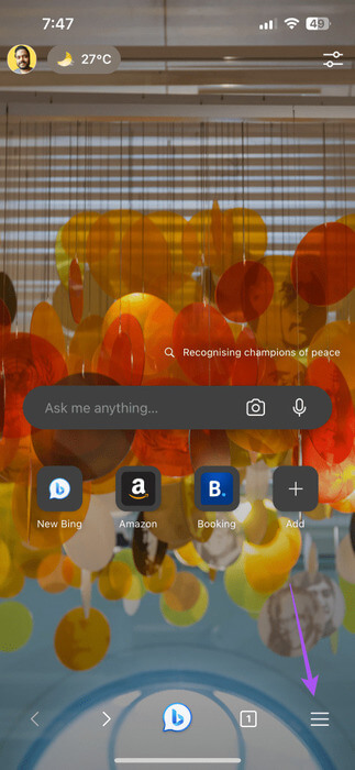 hamburger-menu-edge-app-mobille-473x1024-1 أفضل 6 إصلاحات لعدم عمل Microsoft Edge على iPhone وiPad وMac