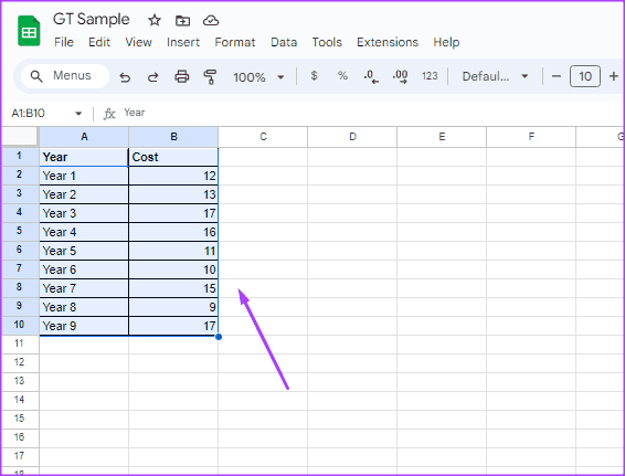 how-to-add-customize-trendline-in-google-sheets-2 كيفية إضافة وتخصيص خط الاتجاه على الرسم البياني في Google Sheets