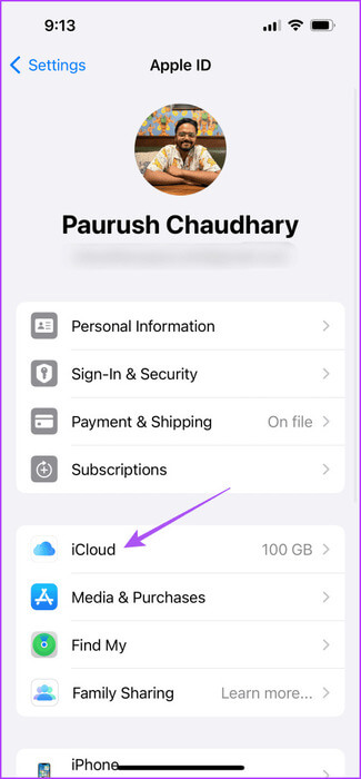icloud-settings-iphone-475x1024-1 أفضل 6 إصلاحات لعدم ظهور أعياد الميلاد في تطبيق التقويم على iPhone