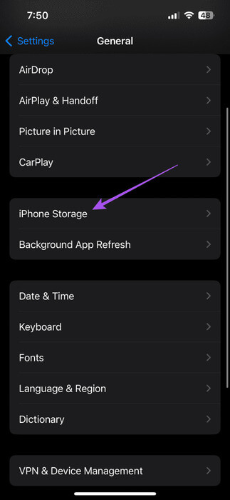 iphone-storage-473x1024-1 أفضل 6 إصلاحات لعدم عمل Microsoft Edge على iPhone وiPad وMac