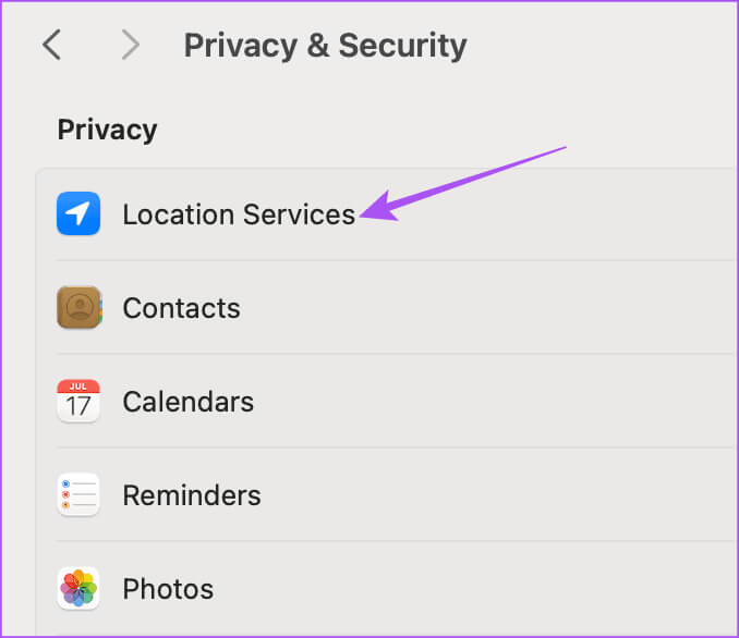 location-services-privacy-mac أفضل 6 إصلاحات لعدم عمل Microsoft Edge على iPhone وiPad وMac
