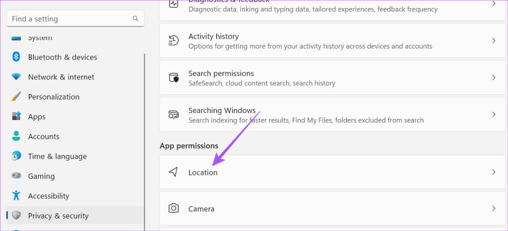 location-windows-11-settings-1024x466-1 أفضل 6 إصلاحات لعدم عمل Microsoft Edge على iPhone وiPad وMac
