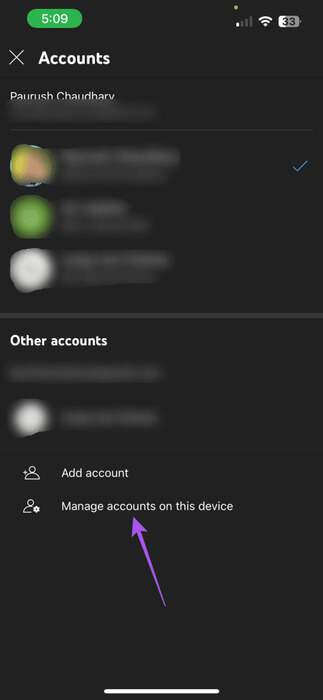 manage-accounts-on-this-device-yt-music-app-473x1024-1 كيفية تمكين كلمات الأغاني على YouTube Music على الهاتف المحمول وسطح المكتب