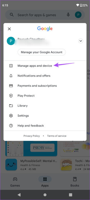 manage-apps-play-store-android-462x1024-1 أفضل 5 إصلاحات لعدم عمل تطبيق الآلة الحاسبة على iPhone وAndroid