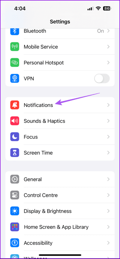 notification-settings-iphone-712x1536-1 أفضل 5 إصلاحات لعدم عمل إشعارات تطبيق Podcast على iPhone وiPad وMac