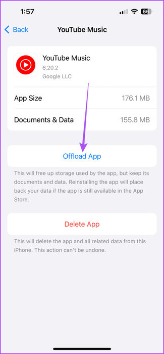 offload-app-youtube-music-iphone-475x1024-1 كيفية تمكين كلمات الأغاني على YouTube Music على الهاتف المحمول وسطح المكتب