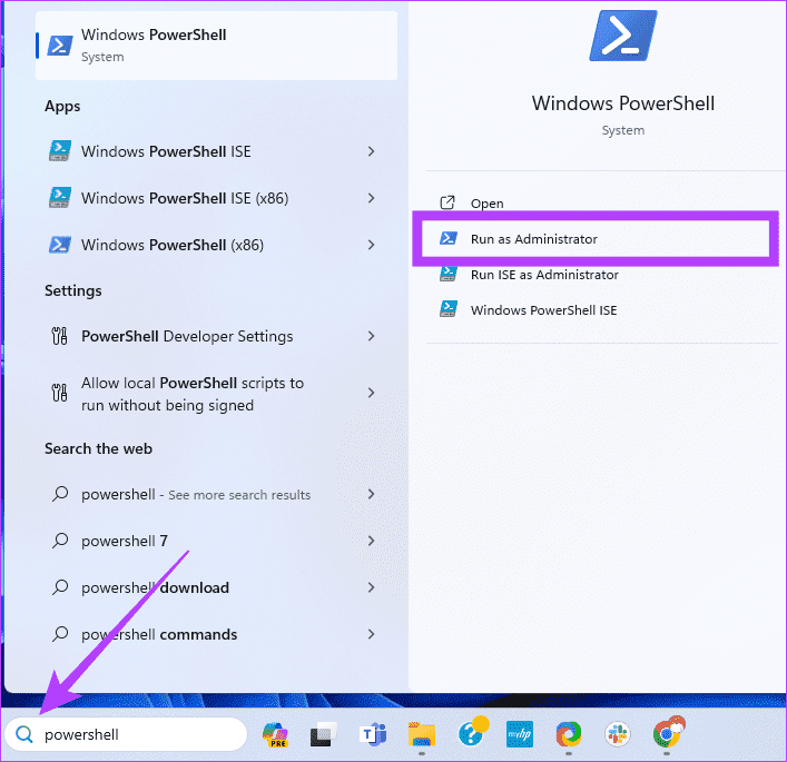 open-Powershell-6 أفضل 7 إصلاحات لعدم عمل اختصارات سطح المكتب على Windows 11