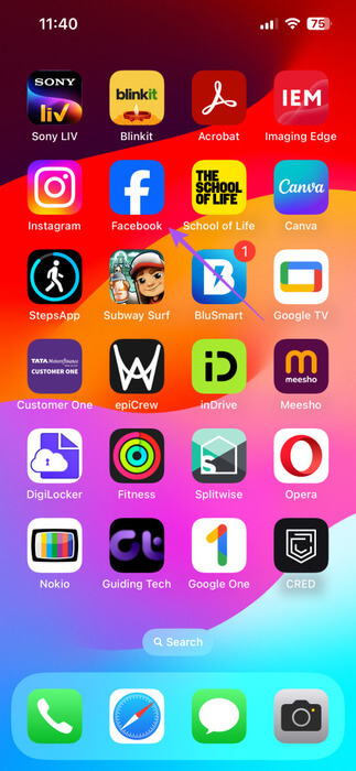 open-facebook-on-iphone-473x1024-1 أفضل 7 إصلاحات لعدم عمل ميزة Picture-in-Picture في Facebook Messenger