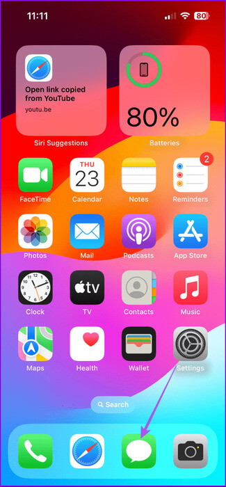 open-messages-app-iphone-475x1024-1 كيفية تعطيل إيصالات القراءة لـ iMessage على iPhone وiPad وMac