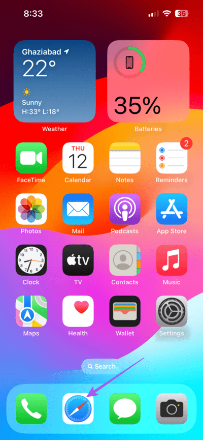 open-safari-on-iphone-710x1536-1 أفضل 7 إصلاحات لعدم عمل وضع القارئ في Safari
