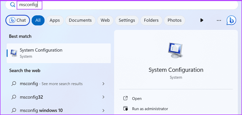 open-system-config أفضل 7 إصلاحات لخطأ الفيروس "لم تكتمل العملية بنجاح" في Windows 11