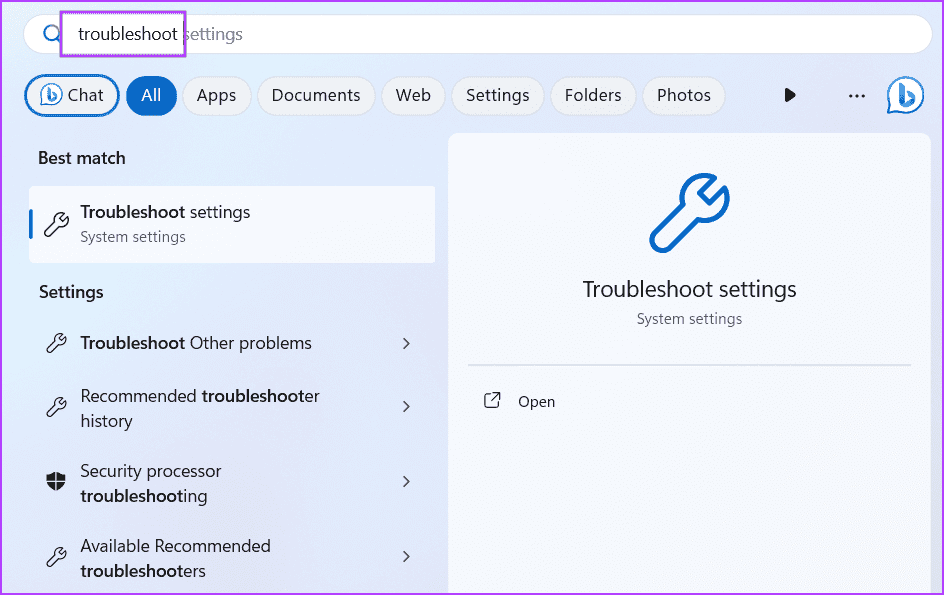 open-torubleshooter أهم 7 إصلاحات لـ "حدث خطأ أثناء تحميل مستكشف الأخطاء ومصلحها" في Windows 11