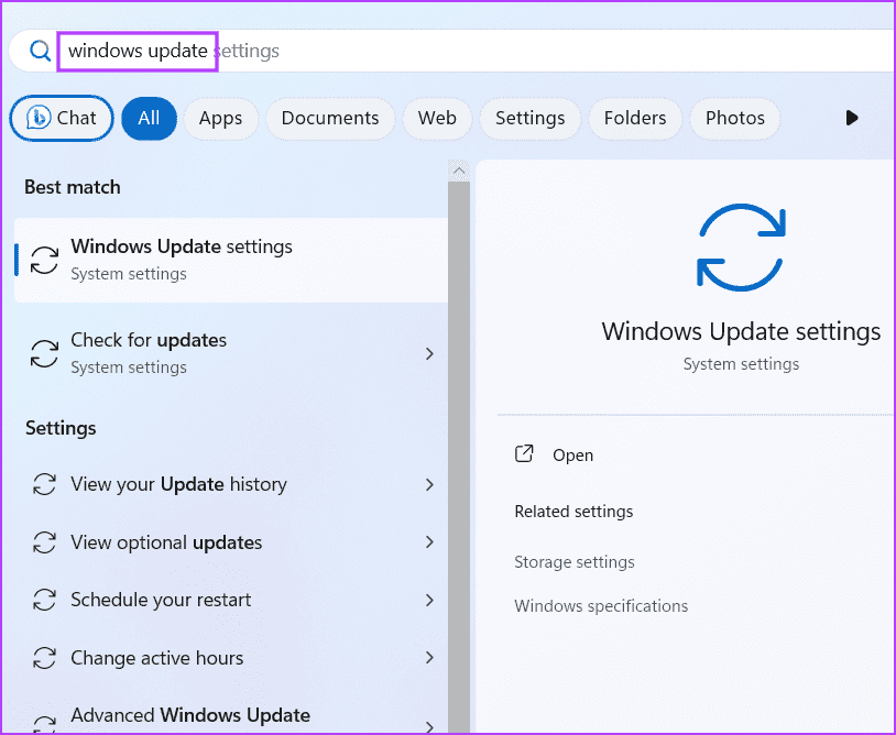 open-windows-update-5 أهم 7 إصلاحات لـ "حدث خطأ أثناء تحميل مستكشف الأخطاء ومصلحها" في Windows 11