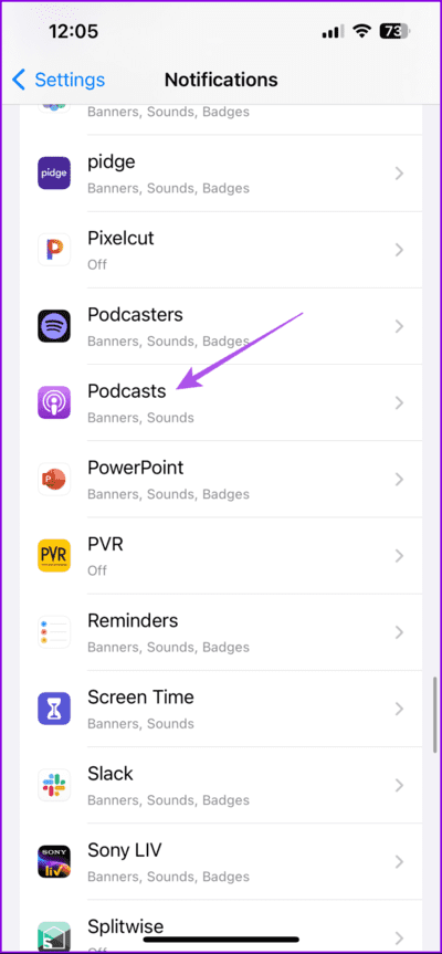 podcast-notification-settings-iphone-712x1536-1 أفضل 5 إصلاحات لعدم عمل إشعارات تطبيق Podcast على iPhone وiPad وMac