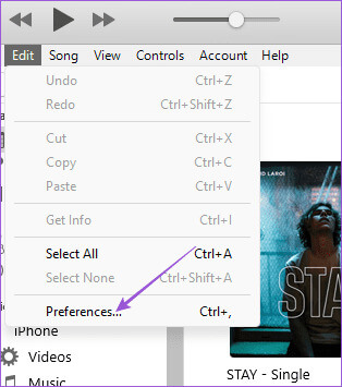 preferences-itunes-windows-11 أفضل 7 إصلاحات لعدم تنزيل iTunes للموسيقى على Windows 11