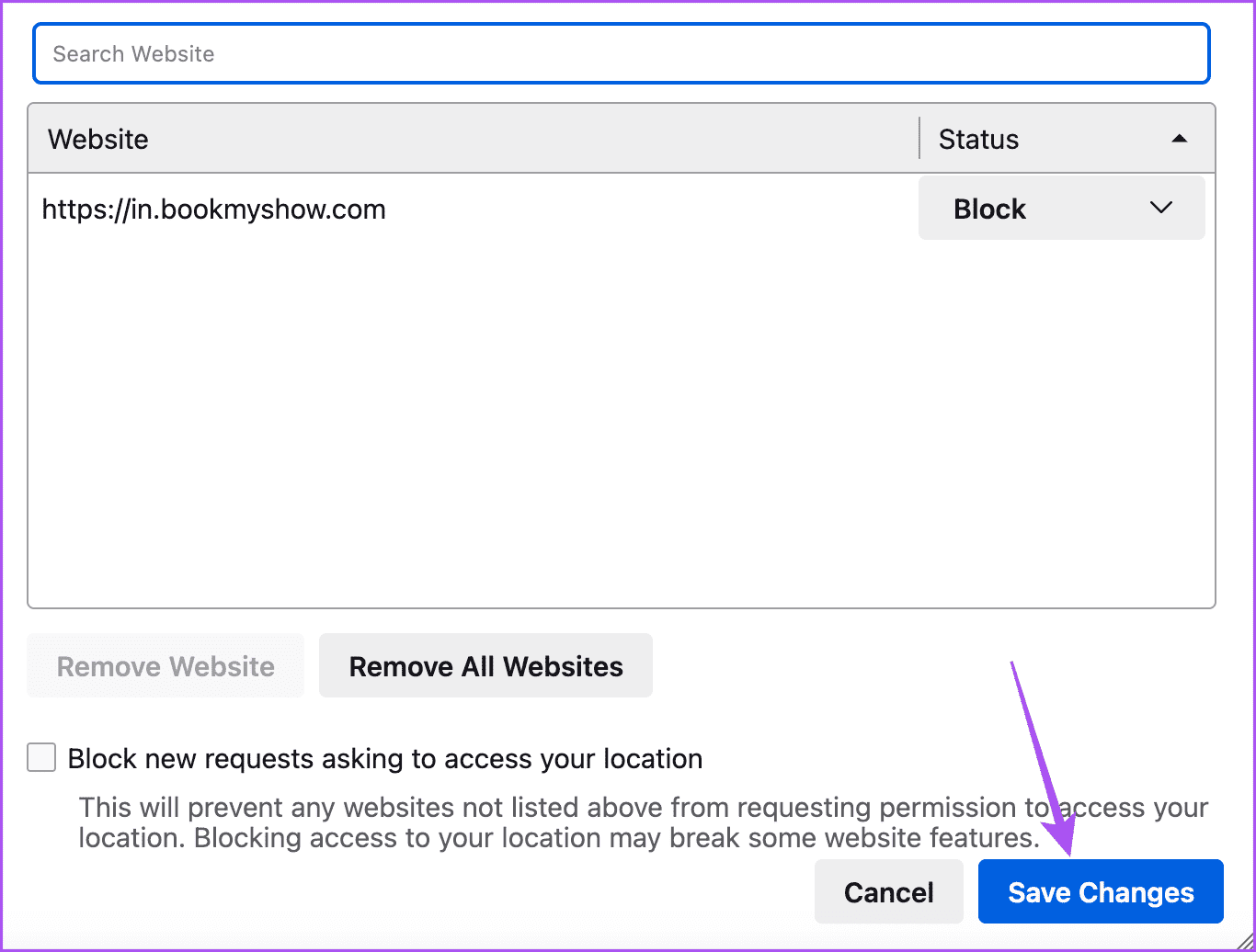 prevent-location-access-for-website-firefox أفضل 5 إصلاحات لمشكلة عدم عمل Crunchyroll مع VPN