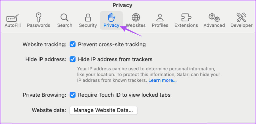 privacy-settings-safari-mac-1-1024x498-1 كيفية قفل علامات تبويب التصفح الخاص في Safari على iPhone وiPad وMac