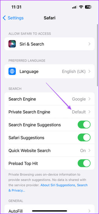 private-search-engine-safari-iphone-475x1024-1 كيفية قفل علامات تبويب التصفح الخاص في Safari على iPhone وiPad وMac