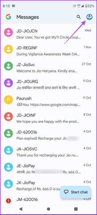 profile-icon-messages-app-android-1-463x1024-1 أفضل 7 إصلاحات لعدم إمكانية إرسال صور GIF في تطبيق رسائل Google