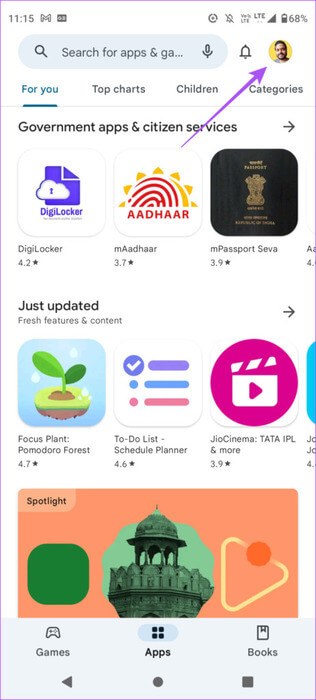 profile-icon-play-store-android-2-462x1024-1 أفضل 5 إصلاحات لعدم عمل تطبيق الآلة الحاسبة على iPhone وAndroid