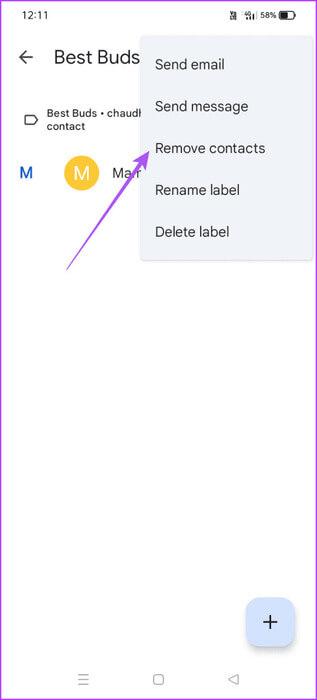 remove-contacts-label-google-contacts-android-463x1024-1 كيفية استخدام التصنيفات لجهات اتصال محددة في تطبيق Google Contacts