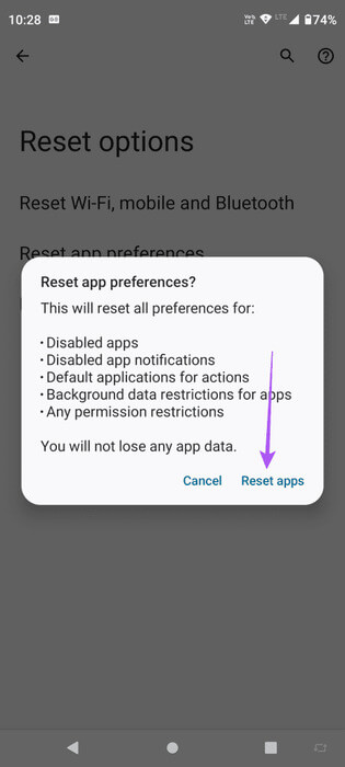 reset-apps-settings-android-461x1024-1 أفضل 7 إصلاحات لعدم عمل ميزة Picture-in-Picture في Facebook Messenger
