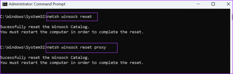reset-winsock-and-proxy-750x239-1 9 إصلاحات لمشكلة "خدمة النقل الذكي في الخلفية (BITS) تستمر في التوقف" في Windows 10 و11