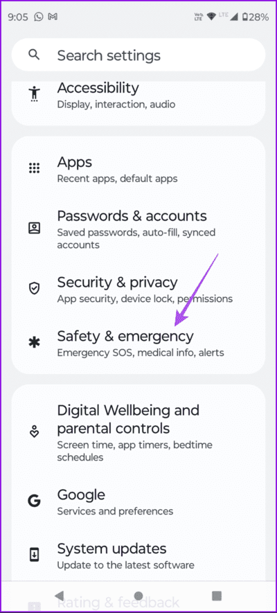 safety-and-emergency-android-settings-694x1536-1 كيفية إضافة وإدارة المعلومات الطبية على هواتف Samsung Galaxy