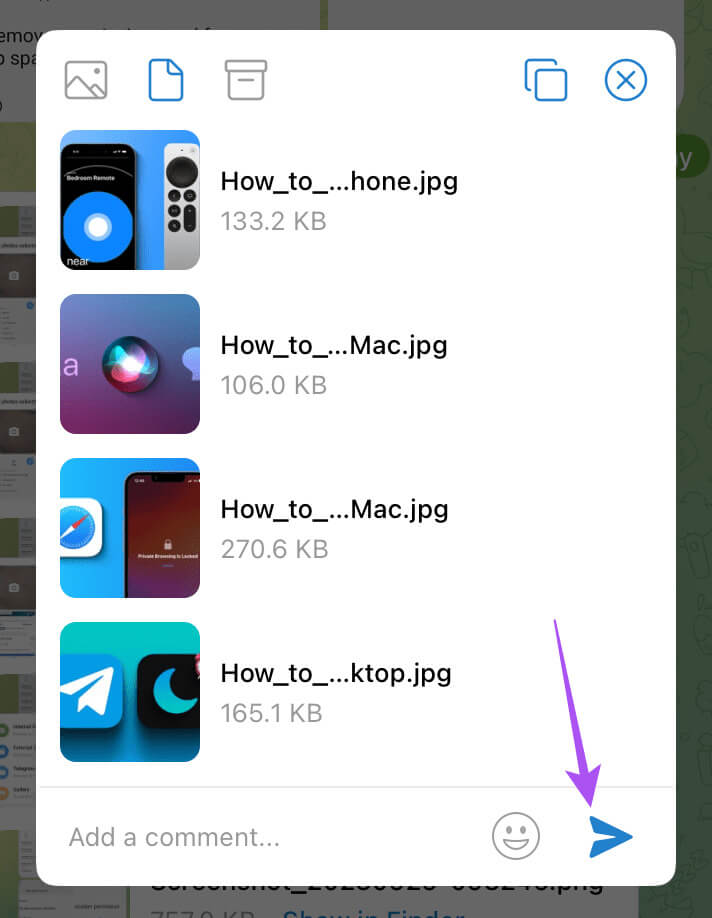 send-high-quality-files-telegram-mac كيفية إرسال صور ومقاطع فيديو عالية الجودة على Telegram على الهاتف المحمول وسطح المكتب