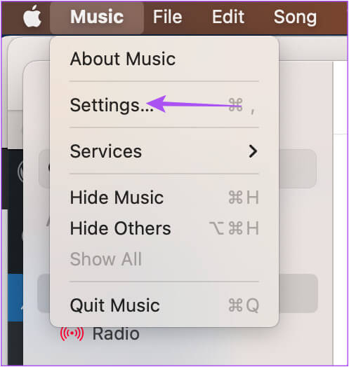 settings-apple-music-mac أفضل 9 إصلاحات لعدم تشغيل مقاطع فيديو Apple Music على iPhone وiPad وMac وWindows
